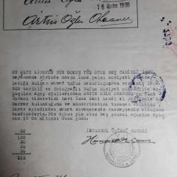 1935 Yılı İmza Sirküleri