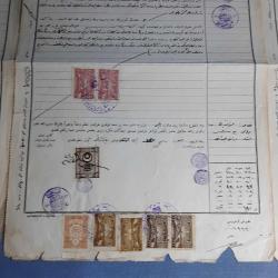 1924 Yılı Osmanlıca Noter Evrağı