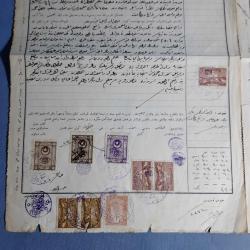 1924 Yılı Osmanlıca Noter Evrağı