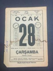 28 OCAK 1987 -TAKVİM YAPRAĞI-DOĞUM GÜNÜ HEDİYESİ-BÜYÜK SAATLİ MAARİF TAKVİMİ,AYANDON FIRTINASI,UĞURLANIRKEN,MERAKI CHALLANGER UZAY MEKİĞİ DÜŞTÜ 1986,MUTLULUK ÇIKMAZINDAN PARÇALAR
