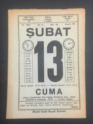 13 ŞUBAT 1987 -TAKVİM YAPRAĞI-DOĞUM GÜNÜ HEDİYESİ-BÜYÜK SAATLİ MAARİF TAKVİMİ,KIBRIS CUMHURİYETİ TÜRK FEDERE DEVLETİNİN İLANI 1975,ERZİNCANIN KURTULUŞU 1918,KIBRIS TÜRK ÇİFTÇİLER MARŞI,HAKSIZ MI,SAAT,MUTLULUK ÇIKMAZINDAN PARÇALAR