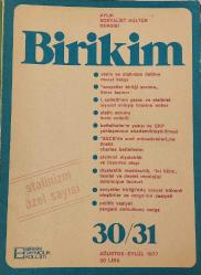 BİRİKİM Aylık Sosyalist Kültür Dergisi, Mart 1975 - Mart 1980, 1 - 26, 30/31, 32, 34, 36, 37, 39 - 49, 54/55, 61, Özel Sayı: 3 [İLK SERİ, 39 ADET]