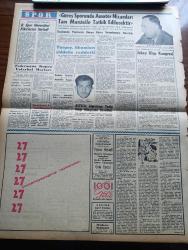 Zafer Gazetesi - 5 Şubat 1957 - İşçilerle Alâkalı İki Mühim Layiha Kanunlaştı - Çalışma Vekili Mümtaz Tarhan'ın Verdiği Beyanat - Hayati Orta Doğu Bölgesinde Batı'nın En Büyük Dostu Türkiye'nin Dış Politikası - Denizli'de Yeni Bir İplik ve Dokuma Fabrikası Tesis Olunacak - Dikişli Boru Fabrikası Seri İmalata Başladı - Hakikatleri Tahrif Eden CHP'li Mebusa Celal Yardımcı'nın Susturucu Cevapları - İzmir'deki Büyük Deniz Kazasına Dair Tahkikat Başladı - Reisicumhur Celal - Kıbrıs Davasında Açılan Yeni Sayfa - Türk Hava Yollarında Dün İki Yeni Kurs Açıldı - Milli Mücadelenin İç Alemi Ve Ankara Yazan Enver Behnan Şapolyo Yazı Dizisi - Özlediğim Kadın Yazan Mükerrem Kâmil Su Yazı Dizisi - Çekoslovakya'da 12 Bin Siyasi Mahkum Uranyum Madenlerinde Çalışıyor - Rita Hayworth'un Filmi De Trinidad Adasında Geçiyor - İzmir'in Elektrik Sıkıntısı Gideriliyor - Kıbrıslı Türklerin Protesto Hareketleri - Yeni Güreş Federasyonu Başkanı Seyfi Cenap Berksoy - Turgay Şeren - Federasyon Kupası Voleybol Maçı