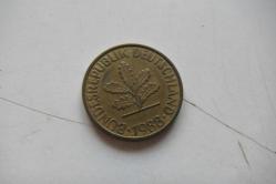 Almanya 10 Pfennig 1988 Eski Koleksiyon    Madeni Para     (yukarı raf kutu