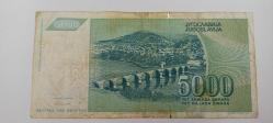 Koleksiyonluk Yugoslavya 5000 Dinar 1992
