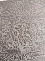 ESKİ FOTOĞRAF ALBÜMÜ,  Hakiki Deri Antik FİGÜR Baskılı  Fotoğraf,  Belge ALBÜMÜ.. Büyük  Boy..39 x 49 cm. 50 karton yaprak ve 50 ince peluş kağıtlı ...