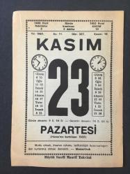 Efemera - 23 KASIM 1987 -TAKVİM YAPRAĞI-DOĞUM GÜNÜ HEDİYESİ-BÜYÜK SAATLİ MAARİF TAKVİMİ,HAVSANIN KURTULUŞU 1922,FEDAKAR ANA,OLALIM,EVLİLİKTE SAADET - kitantik - kitaLog