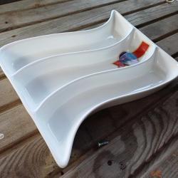 Porselen Sunumluk Beyaz