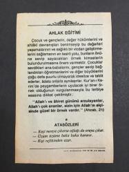 15 ARALIK 1991  -TAKVİM YAPRAĞI-DOĞUM GÜNÜ HEDİYESİ-DİYANET TAKVİMİ,AHLAK EĞİTİMİ,ATASÖZLERİ