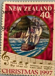 Yeni Zelanda Pulu- New Zealand Stamp -Mektup Zarfından Kesilmiş  / Postadan Geçmiş Pul Filateli - Damgalı -  CHRISTMAS 1997, 40 PARA - YABANCI PULLAR