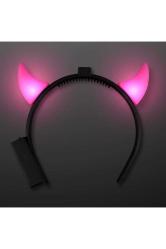 9 ADET ŞENLİK IŞIKLARI PEMBE IŞIKLI ŞEYTAN BOYNUZU PEMBE IŞIKLI ŞEYTAN TAÇI PİLLİ LED IŞIKLI TAÇ