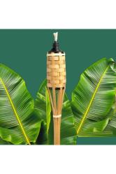 VIP QUALITY 50PCS 90 CM BAMBOO TORCH 50 ADET 90 CM BAMBU MEŞALE BAHÇE AYDINLATMA TOPTAN BAMBU MEŞALE