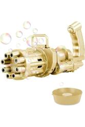 GOLD ÇOKLU KÖPÜK ATAN KÖPÜK TABANCASI BUBBLES GUN BALONCUK TABANCASI PİLLİ KÖPÜK MAKİNASI GOLD GUN