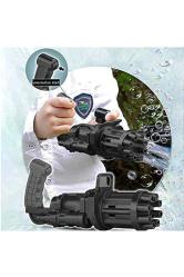 SİYAH ÇOKLU KÖPÜK ATAN KÖPÜK TABANCASI BUBBLES GUN BALONCUK TABANCASI PİLLİ KÖPÜK MAKİNASI BLACK GUN