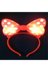 KIRMIZI IŞIKLI TAÇ RED HEADBAND LED LİGHT KIRMIZI MİNNİE MOUSE IŞIKLI TAÇ KIRMIZI MİKİ TAÇ PARTİ TAÇ