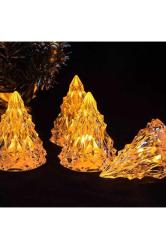 Amber Led Işıklı Çam Ağacı Mini Işıklı Çam Ağacı Işıklı Yılbaşı Ağacı Led Light Noel Tree Decor Led