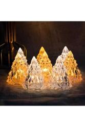 Amber Led Işıklı Çam Ağacı Mini Işıklı Çam Ağacı Işıklı Yılbaşı Ağacı Led Light Noel Tree Decor Led