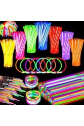 Vıp Kalite 100 Adet Glow Stick Işıklı Fosfor Çubuk Neon Parti Işıkları Işıklı Bileklik Kolye Çubuk