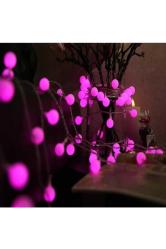 4.30 Metre Pembe Top Led Işık Pembe Işık 220 V Fişli Yılbaşı Ağacı Işığı Pembe Top Işık Pembe Led