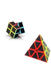 2 SET PROFESSIONAL QY SPEED CORBON FİBER CUBE 2Lİ SET PİRAMİT ZEKA KÜPÜ 2X2 ZEKA KÜPÜ CUBE