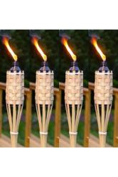 VIP QUALITY 50PCS 90 CM BAMBOO TORCH 50 ADET 90 CM BAMBU MEŞALE BAHÇE AYDINLATMA TOPTAN BAMBU MEŞALE