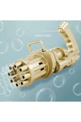 GOLD ÇOKLU KÖPÜK ATAN KÖPÜK TABANCASI BUBBLES GUN BALONCUK TABANCASI PİLLİ KÖPÜK MAKİNASI GOLD GUN