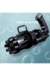 SİYAH ÇOKLU KÖPÜK ATAN KÖPÜK TABANCASI BUBBLES GUN BALONCUK TABANCASI PİLLİ KÖPÜK MAKİNASI BLACK GUN