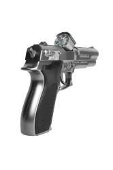 METAL KAPSÜL TABANCASI 8Lİ KAPSÜL TABANCASI GÜMÜŞ OYUNCAK TABANCA METAL TABANCA