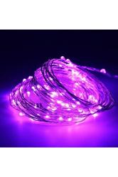DEKOR DÜĞÜN IŞIKLARI PURPLE LED LİGHT 2 METRE MOR PİLLİ LED IŞIK PARLAK PERİ LED IŞIK MOR LED IŞIK