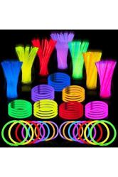 Vıp Kalite 100 Adet Glow Stick Işıklı Fosfor Çubuk Neon Parti Işıkları Işıklı Bileklik Kolye Çubuk
