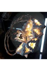 2 Metre Ahşap Yılbaşı Ağacı Pilli Led Işık Gün Işığı Pilli Led Işık Yılbaşı Ağacı Işığı Noel Işığı