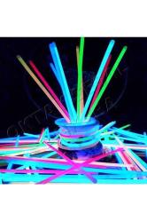 100 Adet Glow Stick Işıklı Fosfor Çubuk Neon Işık Glow Parti Işıkları Işıklı Bileklik Neon Kolye