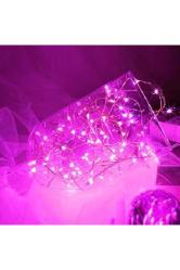 10 Metre Pembe Pilli Led Işık Pembe Yılbaşı Ağacı Işığı Pink Christmas Tree Led Light Pink