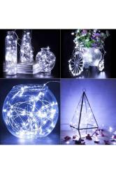 3 Metre Beyaz Pilli Led Işık Beyaz Led Işık Beyaz Yılbaşı Ağacı Işığı Beyaz Noel Işığı Mikro Periled
