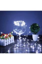 3 Metre Beyaz Pilli Led Işık Beyaz Led Işık Beyaz Yılbaşı Ağacı Işığı Beyaz Noel Işığı Mikro Periled