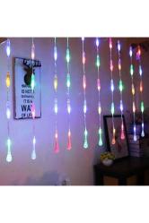 Su Damlası Salkım Led Işık Renkli Led Işık 3 Metre 1.20 Cm Dal Yılbaşı Işıkları Noel Işıkları