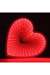 3d Heart Tunnel Lamp Red Led Light 3d Işıklı Dekor Kalp Işık Usb+pilli Led Işık Dekor Masa Lambası