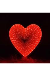 3d Heart Tunnel Lamp Red Led Light 3d Işıklı Dekor Kalp Işık Usb+pilli Led Işık Dekor Masa Lambası