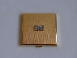 Vinatge Altın Kaplama Pudriyer