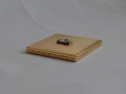 Vinatge Altın Kaplama Pudriyer