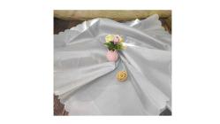SATEN GELİN NİŞAN BOHÇASI BEYAZ 80x80cm