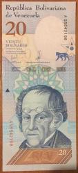 VENEZUELA 20 BOLİVAR 2018 ÇİL PARA RESİMDEKİ