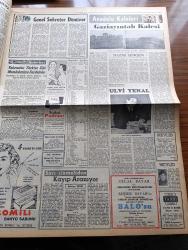 Zafer Gazetesi - 7 Aralık 1957 - Sümerbank Yünlü Ve Pamuklu Mamullerinin Fiyatlarında Artırma Olmayacaktır - Kış Orta Anadolu'da Şiddetini Arttırdı - Ankara Valisi Ve Belediye Reisi Kemal Aygün Ekibiyle Dün Umumi Bir Kontrol Yaptı - İran Maarif Nazırı Doktor Mahmud Mehram Bugün Uçakla Geliyor - Eisenhower Nato Toplantısına İştirak Edecek - Maden Sahaları Yeni Usullerle Araştırılacak - Gümrük ve İnhisarlar Vekili Hadi Hüsman'ın Verdiği Beyanat - Amerikan Suni Peykini Fırlatacak Roket Arıza Yaptı - Bir Avrupalının Hatıraları Yazan Stefan Zweig Yazı Dizisi - Radyo Ve Haberler Yazan Hikmet Münir Ebcioğlu - Ragıp Akyavaş - Fazıl Ahmet Aykaç - Günün Portresi Ulvi Yenal - At Yarışları - Sarı Çizmeliden Yazan Adviye Fenik Köşe Yazısı - Sana Nebati Margarin - İngilizce Almanca Fransızca Büyük Dershane - Altınyıldız Mensucat Fabrikası - Opon Ağrı Kesici - Ankara'da Kar Devam Ettiği Takdirde Milli Takım Belçika İle Maçı Tehir İhtimali Belirdi - Hasan Pulat'ın Konuşması - Altan Karındaş