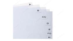 A4 HARFLİ ALFABETİK AYRAÇ SEPERATÖR PVC KAPAK VE 20 AYIRMA SAYFASI A-Z HARFLİ AYRAÇ