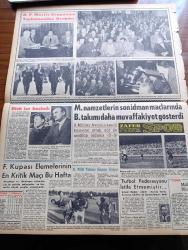 Zafer Gazetesi - 1 Kasım 1957 - Devlet Vekili Emin Kalafat Cumhuriyet Halk Partisi Liderleri Vatan Sathına Fesat Ateşi Yaymak İstiyorlar - Seçim Mağlubiyetini Hazmedemeyenler Hiç Olmazsa Yabancı Matbuattan Utansınlar - Celâl Bayar Devlet Reisliği İçin Tekrar Namzet - Başvekil Adnan Menderes Celal Yardımcı Ethem Menderes Fotoğraf - Osman Bölükbaşı'nın Tahliyesi İle İlgili Talep Reddedildi - Türkiye'den Geçirilecek Petrol Boruları - Ankara Sergisinin 150 Günlük Bilançosu - Fevziye Osmanoğlu Türk Vatandaşlığına Kabul Edildi - İngiltere Ana Kraliçesi Elizabeth Avusturya'yı Ziyaret Edecek - Cezayir Milliyetçileri Savaşa Devam Edecek - Alman Alimleri Rusların Atom Sırlarını Öğrendi - Süveyş Kanalı Meselesi Hal Yoluna Giriyor mu - Eczacıbaşı İlk Türk İlaç Fabrikası - Galatasaray'ın Yeni Antrenörü Dich İşe Başladı - Futbol Federasyonu İstifa Etmemiştir - Federasyon Kupası Maçı Demirspor Hacettepe