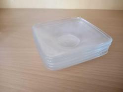 PASABAHCE CAM KARE ÇAY TABAĞI SETİ 5 ADET 10x10x2cm