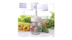 Çelik Bıçaklı Basmalı El Rondosu Rende Pratik Bas Kes Doğrayıcı Blender 8,5x8,5x17,5cm