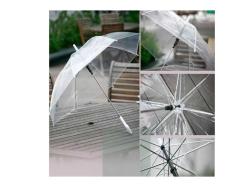 YETİŞKİN BÜYÜK BOY ŞEMSİYE ŞEFFAF PVC 80cm