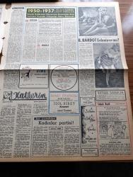 Zafer Gazetesi - 19 Ekim 1957 - Reisicumhur Celal Bayar Diyarbakır'da Petrol Politikamızı İzah Etti - Başvekil Adnan Menderes İsmet İnönü İçin Allah Milleti Onun Kin Ve Gazabından Korusun Dedi -  İsmet İnönü Kimdir - Refik Koraltan'ın İzmit Nutku - Suriye'ye Cevabı Muhtırayı Verdik - Ankara Demokrat Parti Adayları Her Yerde Sevgi İle Karşılanıyor - Fatin Rüştü Zorlu İle Celal Yardımcı'nın Dünkü Hitabeleri - Altın Mevcudu Hasan Polatkan'ın Beyanatı - Solfasol Köyüne Elektrik Verildi - Ulus Gazetesi Başyazarı Hüseyin Cahit Yalçın Dün İstifa Etti - İdil Biret Ankara'da Tek Bir Piyano Resitali Verecek - Brigitte Bardot Evleniyor Mu - Gima Yenimahalle Mağazası - 1950 1957 Vilayetlerde Yeni Eserler - Reisicumhur Celal Bayar Ve Başvekil Adnan Menderes'in Seyahatinden Resimler - Kapalı Spor Salonu Bu Akşam Sofya Ankara Güreş Karmaları İle Açılacak - Bulgarların Spor Teması İçin Teklifi - Milli Güreşçilerimiz Tayyar Yalaz'ın Mezarı Yapılıyor - Güneşspor Otoyıldırım Hacettepe Hilal Maçı - Adalet