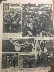 HÜRRİYET GAZETESİ 21 ARALIK 1964 YIL :17 SAYI :5979---Yüzlerce seyirci salkım  salkım  tribünden düştü :77 yaralı var ---Bilgiç ,Başkan yardımcılığı seçimini bile  kazanamadı ---Ali Sami Yen de ki  hadiseye fazla seyirci alınması sebep oldu ---İstanbul un  sanayi  inkişaf bölgeleri  tespit  ediliyor ---Türkiye de  ortalama insan ömrü 49 yıl ---İsveçli ilkokulda öğrendiği cinsi bilgiyi tatbika başlar ----Türkiye :0  Bulgaristan :0 ---Ali Sami Yen Stadı Dün Açıldı ---A.Gücü iyi bir oyunla G.Birliği ni   2-1 yendi ----Hasılat Rekoru ---Radyo Programları ---Mısır Migleri bir uçak düşürdü ---Dünkü panikten resimler ---İnsanlar  tribünden şelale  gibi akıyordu ---Yaralıların tam listesi ---İstanbulspor  PTT yi 2-1 yendi ---Stad ufak geldi ---